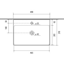 Praustuvė RIVA 50C-1, 490×370 mm Praustuvė RIVA 50C-1, 490×370 mm