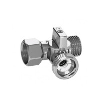 Ventilis 0233510 trišakis, 1 / 2"x3 / 4"x1 / 2", vid / išor. srieg.