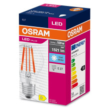 OSRAM LED filament bulb, A60, E27, 11W, 1521lm, 4000K OSRAM LED filament bulb, A60, E27, 11W, 1521lm, 4000K