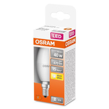 LED lempa Osram B35, 5.5W, E14, 2700K, 470lm, matinė LED lempa Osram B35, 5.5W, E14, 2700K, 470lm, matinė