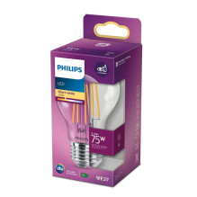 Philips LED bulb, A60, E27, 8.5 W, 1055 lm, 2700 K Philips LED bulb, A60, E27, 8.5 W, 1055 lm, 2700 K