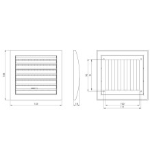 VENTILATION GRILL ADJUST N10RA 148X153MM VENTILATION GRILL ADJUST N10RA 148X153MM