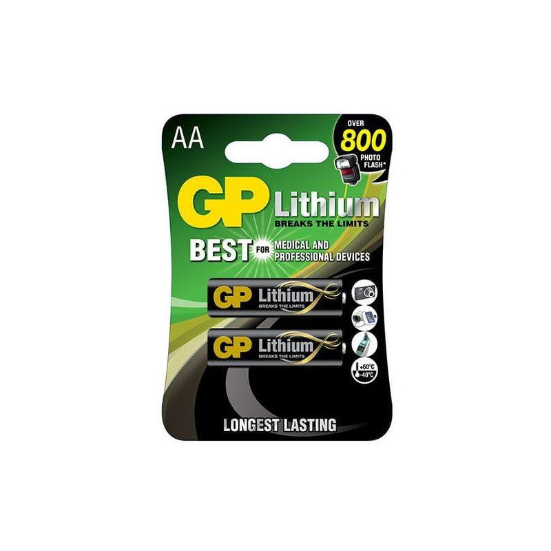 Elementai GP LITHIUM AA / LR06, 1,5V, 2 vnt.