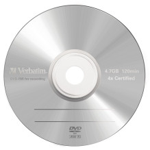 Disc DVD-RW 4.7GB 4X 5PACK VERBATIM Disc DVD-RW 4.7GB 4X 5PACK VERBATIM