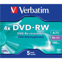 Disc DVD-RW 4.7GB 4X 5PACK VERBATIM Disc DVD-RW 4.7GB 4X 5PACK VERBATIM
