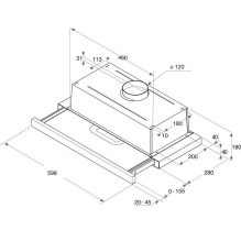Built-in cooker hood Whirlpool AKR 749 / 1 IX Inox