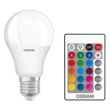OSRAM LED BULBS, A60, E27, 9W,806lm,2700K,RGBW, 2pcs+remote