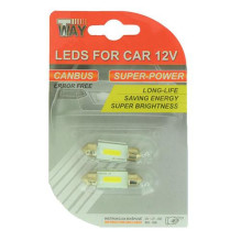 CAR BULB LED. C5W 36MM WHITE. 2PCS