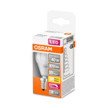 LED lemputė Osram, P45, 4.5W, E14, 827, 470lm, dim, mat LED lemputė Osram, P45, 4.5W, E14, 827, 470lm, dim, mat