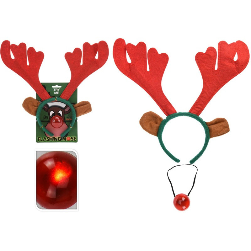 REINDEER SET 2PCS DIADEM NOSE AAF201700
