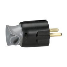 Kištukas kampu LEGRAND, 16A, 230V, juodos spalvos