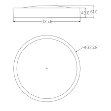Ceiling light Eglo, LED, 14.6W, 3000K, 1600lm, Ø34.