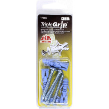 ANCHOR DRYW TRIPLE 5X32 PLAST BLUE 4 PCS ANCHOR DRYW TRIPLE 5X32 PLAST BLUE 4 PCS