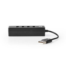 USB hub 4-port USB 2.0, black USB hub 4-port USB 2.0, black