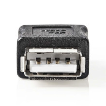 Adapter USB 2.0 A-A, black Adapter USB 2.0 A-A, black