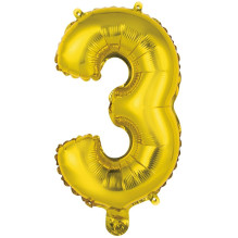 MINI NUMBER 3 GOLD FOIL...