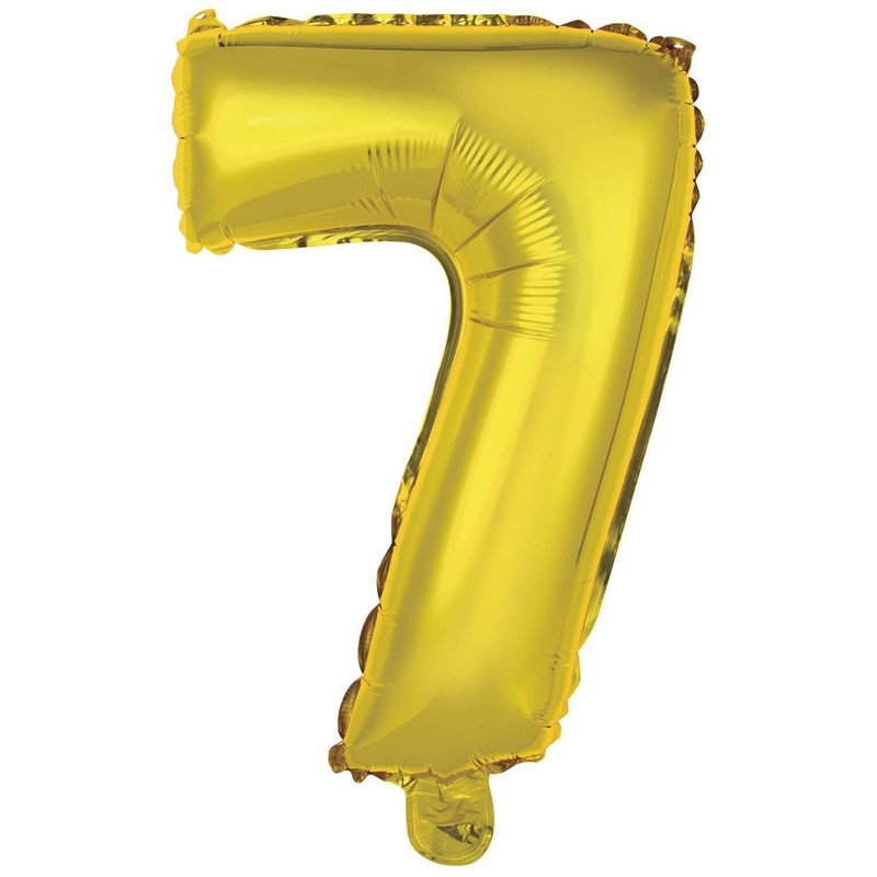 MINI NUMBER 7 GOLD FOIL BALLOON