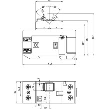Srovės nuotėkio rėlė ETI EFI-P2, 2P, 16 A, 240 V, 30 mA Srovės nuotėkio rėlė ETI EFI-P2, 2P, 16 A, 240 V, 30 mA