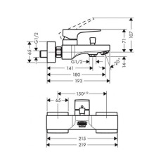 Vonios maišytuvas Hansgrohe Talis E 71740140, bronzos Vonios maišytuvas Hansgrohe Talis E 71740140, bronzos