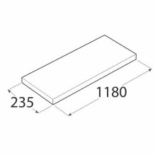 Wall shelf Velano FS 118 / 24, oak, 118x23.5x3.8 cm Wall shelf Velano FS 118 / 24, oak, 118x23.5x3.8 cm