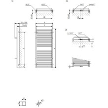 Electric towel dryer Terma Lima, black, 500 mm x 820 mm Electric towel dryer Terma Lima, black, 500 mm x 820 mm