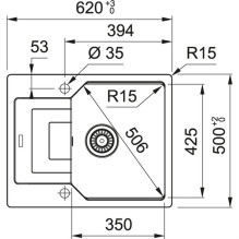 Sink Franke Urban UBG 611-62 114.0682.549 Sink Franke Urban UBG 611-62 114.0682.549