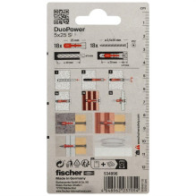 Pin Fischer DuoPower, 25 mm x 5 mm, 18 Pin Fischer DuoPower, 25 mm x 5 mm, 18