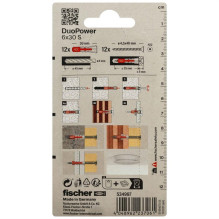 Pin Fischer DuoPower, 30 mm x 6 mm, 12 Pin Fischer DuoPower, 30 mm x 6 mm, 12