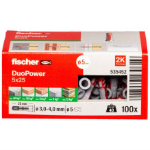 Pin Fischer DuoPower, 25 mm x 5 mm, 100 Pin Fischer DuoPower, 25 mm x 5 mm, 100