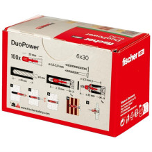 Kaištis Fischer DuoPower, 30 mm x 6 mm, 100 vnt. Kaištis Fischer DuoPower, 30 mm x 6 mm, 100 vnt.