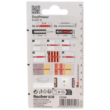 Kaištis Fischer DuoPower, 50 mm x 6 mm, 4 vnt. Kaištis Fischer DuoPower, 50 mm x 6 mm, 4 vnt.