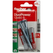 Pin Fischer DuoPower, screws, 12 mm x 60 mm, 2 pcs Pin Fischer DuoPower, screws, 12 mm x 60 mm, 2 pcs