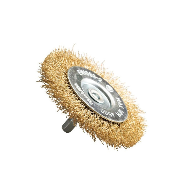 WIRE WHEEL BRUSH (BRASS COATED)