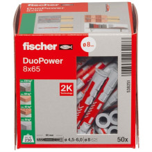 Pin Fischer DuoPower, 65 mm x 8 mm, 50 Pin Fischer DuoPower, 65 mm x 8 mm, 50
