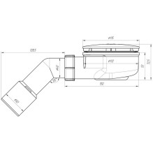 LOW SIPHON FOR SHOWER TRAY 90MM CHROME LOW SIPHON FOR SHOWER TRAY 90MM CHROME