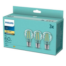 Lemputės Philips LED filamentinės, A60, E27, 7W, 806lm,2700K Lemputės Philips LED filamentinės, A60, E27, 7W, 806lm,2700K