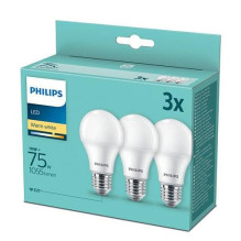 Philips LED bulb, A60, E27, 10W, 1055lm, 2700K, 3 pcs