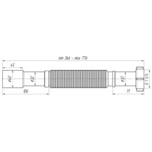 FLEXIBLE HOSE 1 1 / 2X40 / 50 EXTENDED