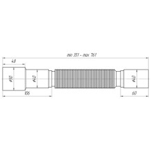 FLEXIBLE HOSE 1 1 / 2X40 / 50 EXTENDED FLEXIBLE HOSE 1 1 / 2X40 / 50 EXTENDED