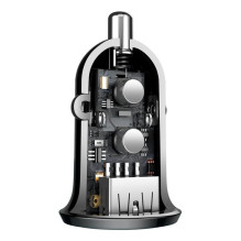 Charger Baseus Grain Pro CCALLP-01, 2 x USB, black