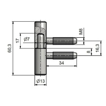 WINDOW HINGE 13X60 ZN YELLOW WINDOW HINGE 13X60 ZN YELLOW