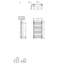 Electric towel dryer Terma D01 kairinis, white, 50x71cm Electric towel dryer Terma D01 kairinis, white, 50x71cm