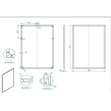 MIRROR WITH FRAME 60X80 BLACK 19MM MIRROR WITH FRAME 60X80 BLACK 19MM