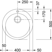 Plautuvė Single 114.0176.569 tektonitas 50x50x20cm