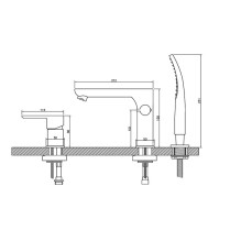 Bath faucet Invena Siros BW-90-S01-A, chrome Bath faucet Invena Siros BW-90-S01-A, chrome