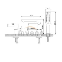 Bath faucet Invena Siros BW-90-S01-A, chrome Bath faucet Invena Siros BW-90-S01-A, chrome