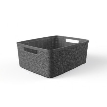 JUTE MEDIUM BASKET DEEP SHADOW JUTE MEDIUM BASKET DEEP SHADOW