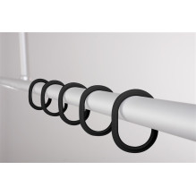SHOWER CURTAIN RINGS WIEN 49310 BLACK