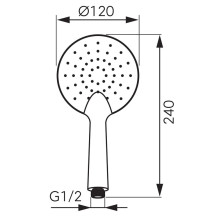 Shower head Ferro Phila S175BL, black, 120 mm Shower head Ferro Phila S175BL, black, 120 mm