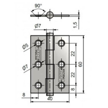 DOOR HINGES J2 KZ60 GALVANIZED 8260